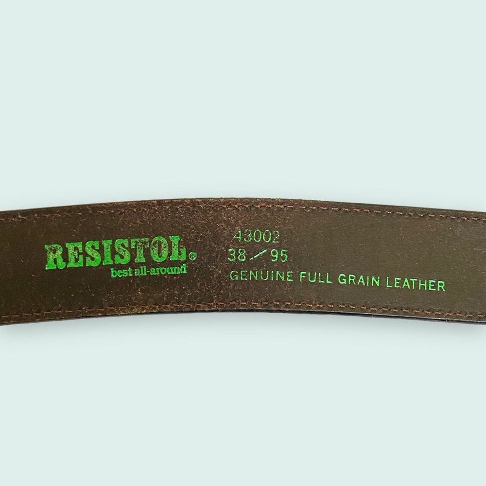 Resistol Genuine Full Grain Tooled Leather Men’s Belt SZ 38 - Picture 8 of 12